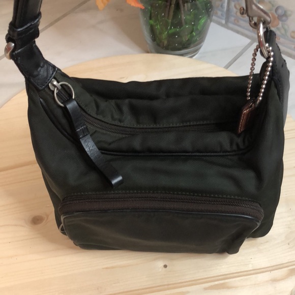 Coach Bags Coach Dark Green Nylon Shoulder Bag Poshmark